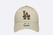 New Era Wmns LA Dodgers MLB Leopard Infill 9FORTY Crema